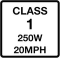 Class 1 250w 20mph Stickers