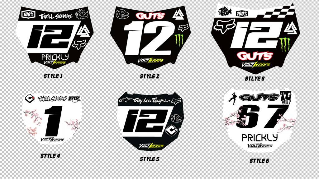 MotoCutz Plate Decal And ODI Plate Decals.