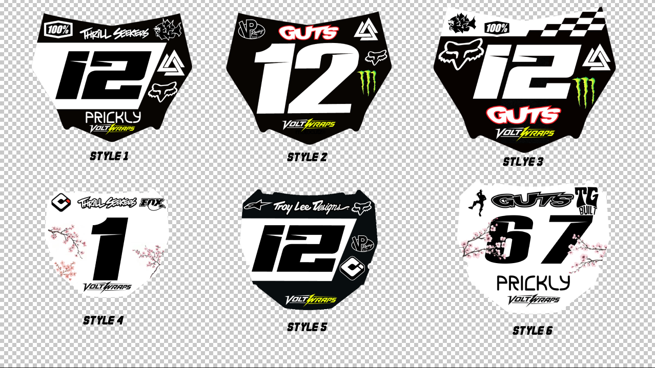 MotoCutz Plate Decal And ODI Plate Decals.